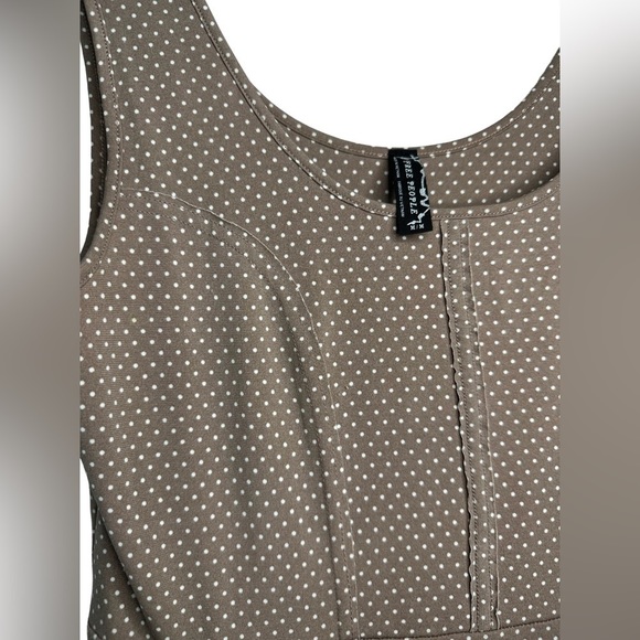 Free People Tan Mini Dress with Dots - Picture 3 of 9